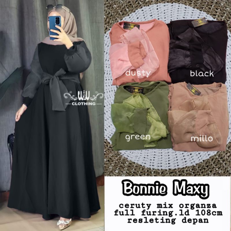 BONNIE MAXY W&amp;W GAMIS DRESS BUSUI POLOS SIMPLE TERBARU