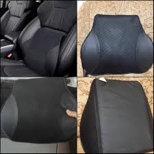 Bantal Sandar Kursi Mobil Neck Pillow Headrest Sandaran Empuk Driver Chair Lumbar Penopang Punggung 