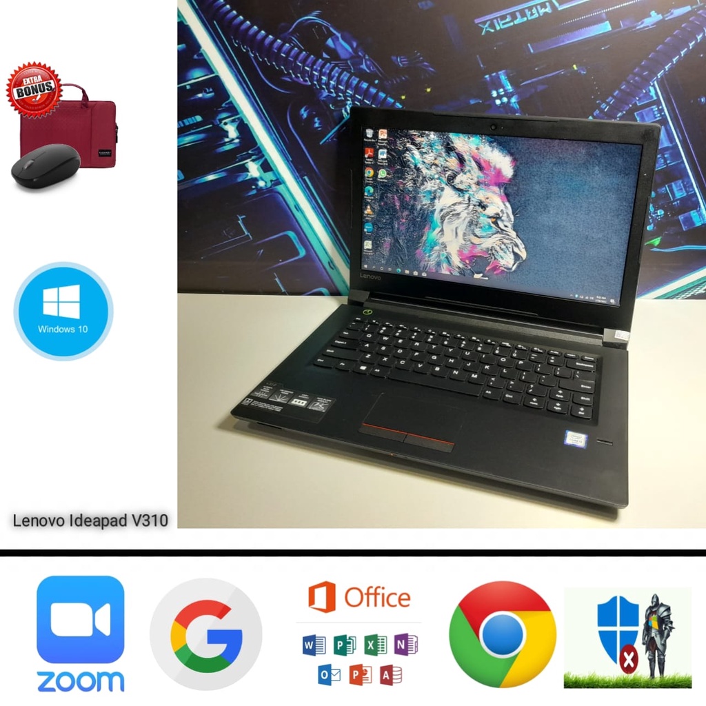 Laptop Lenovo V310 Core i3 Gen 6 Ram 4GB HDD 500GB Windows 10 Siap Pakai