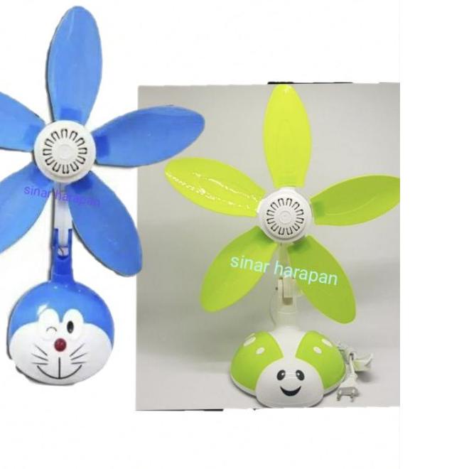 ➦ Minifan doraemon kyzuku  kipas angin baling2 duduk dan dinding 2in1 ◌
