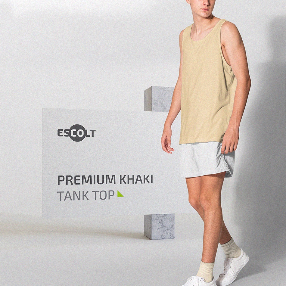 Tanktop Premium Khaki - Unisex ESCOLT