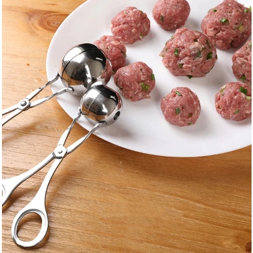 Cetakan BAKSO / Alat Cetak Bakso / Transhome Meatball Spoon Scoop Gunting Sendok Pembuat Bakso