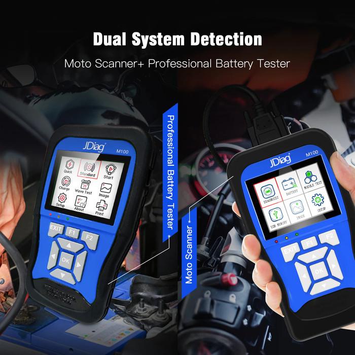 JDiag M100 diagnosis scanner Scaner Motor injeksi HONDA YAMAHA & OBD2