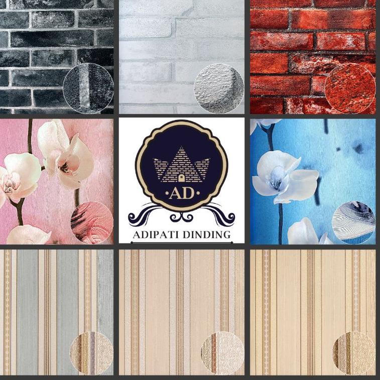 NEW STOCK WALLPAPER VINYL RONA SIZE 53 CM X 10 METER, WALLPAPER VINYL PREMIUM BERTEXTURE MOTIF ELEGA