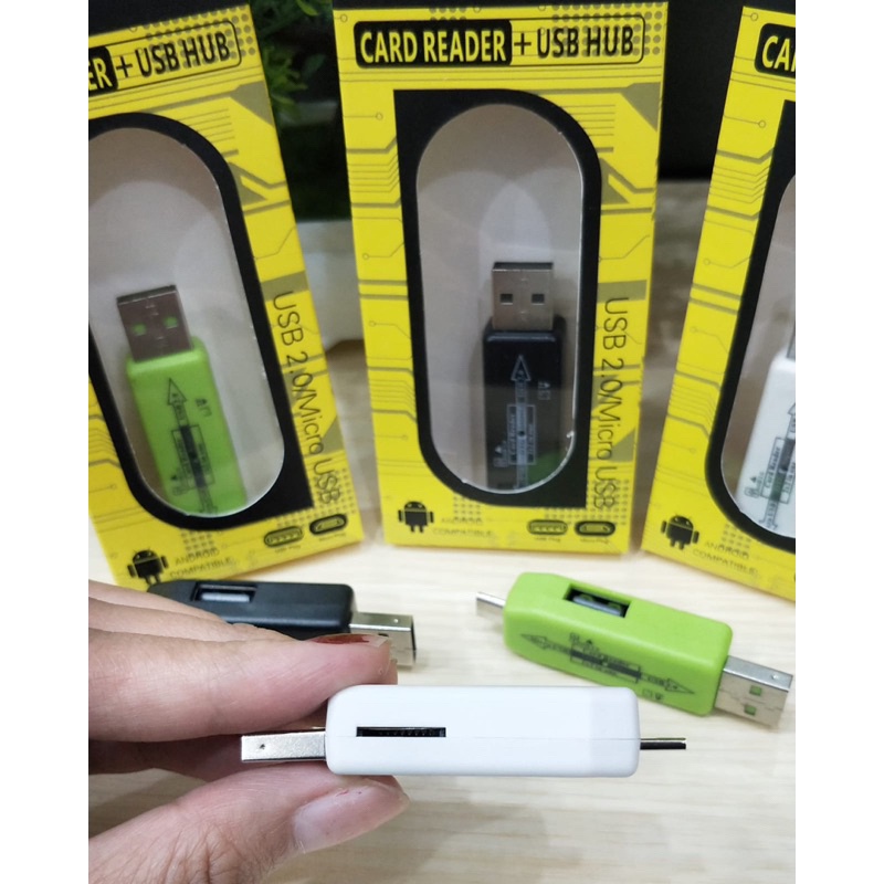 Otg card reader micro sd + usb hub 2.0 by smoll