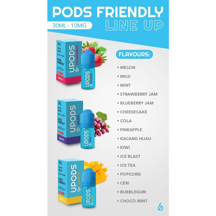 UPODS PODFRIENDLY SERIES 30ML CUKAI 2023