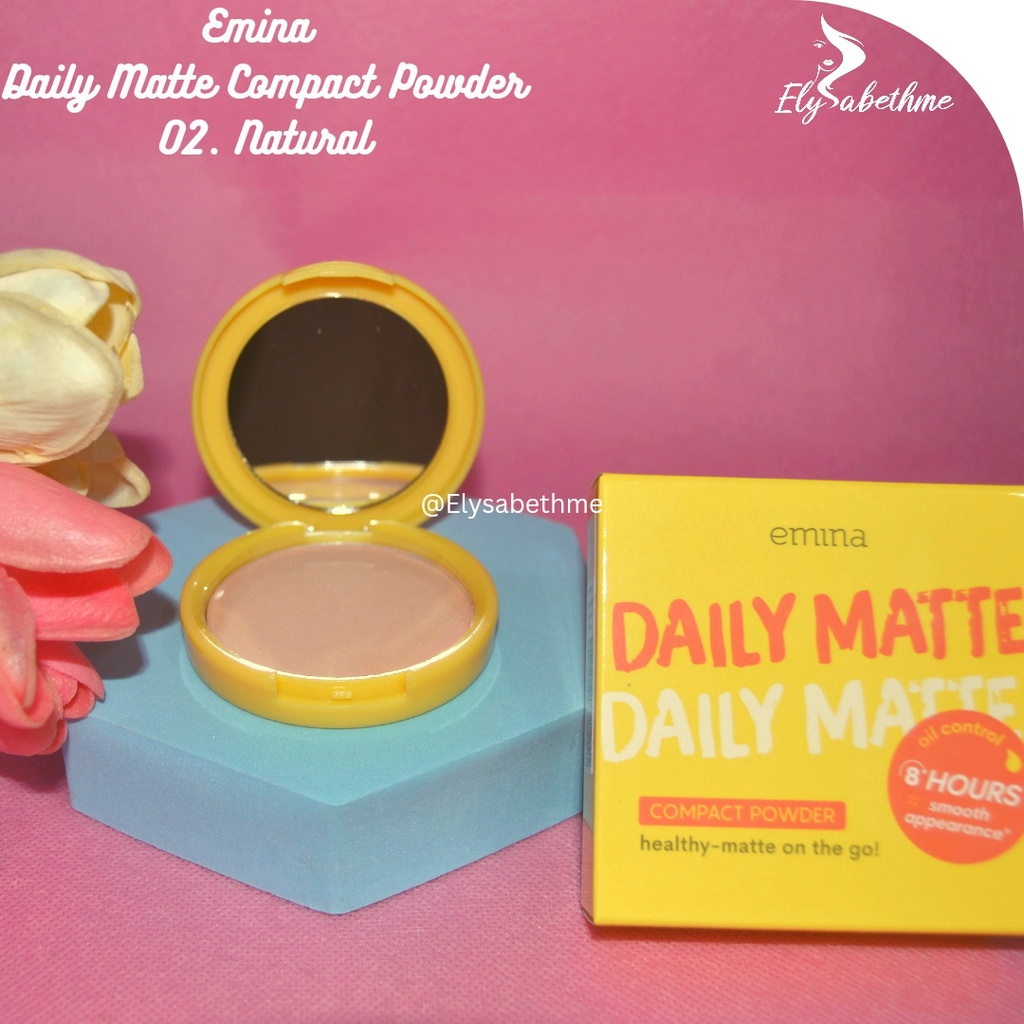 ✿ELYSABETHME✿ ˜”*°• emina •°*”˜. Emina Daily Matte Compact Powder bedak padat cocok untuk remaja ke kampus sekolah bekerja