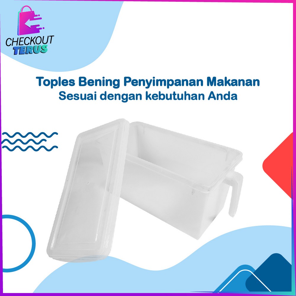 CT C806 Kontainer Makanan Kulkas Bening Ada Pegangan Tangan Kotak Penyimpanan Makanan Sayur Daging Ikan Multifungsi Toples  Food Storage Box