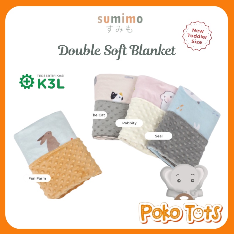 Sumimo Double Soft Newborn Baby Blanket Size 75x100cm Selimut Anak Sumimo Super Soft WHS