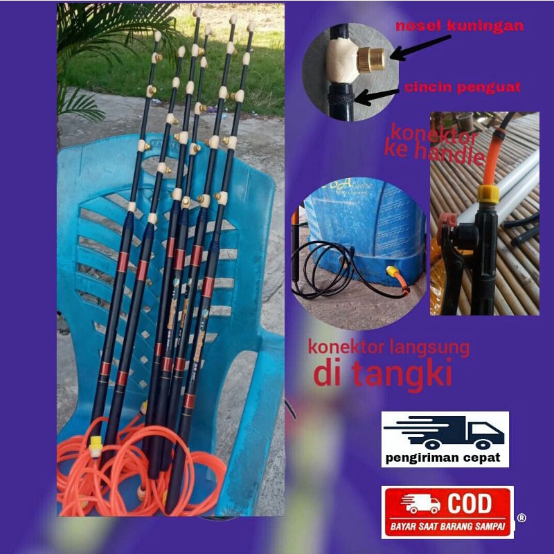 Stik sprayer elektrik panjang/stik semprot  panjang/300cm/250cm/Cba/target/H&L /redfox/MSA/xenon/yok