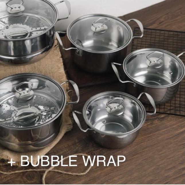 ➯ Panci Set High Pot Steamer Stainless 5 In 1 ●