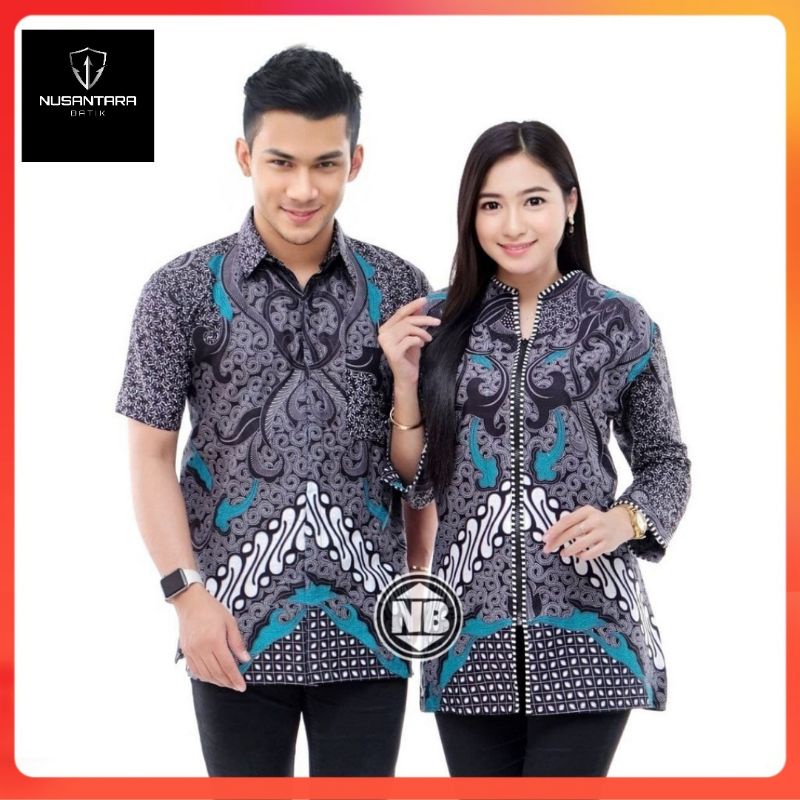 COUPLE BATIK NEW HEM BLUS BLOUSE TRENDING INTERNATIONAL COUPLE SERAGAM TERLARIS