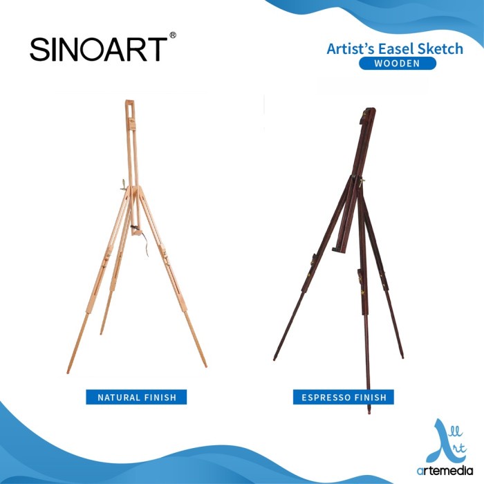 

Terlaris Sinoart Standing Easel Tripod Tiang Kayu Penyangga Pajang Kanvas