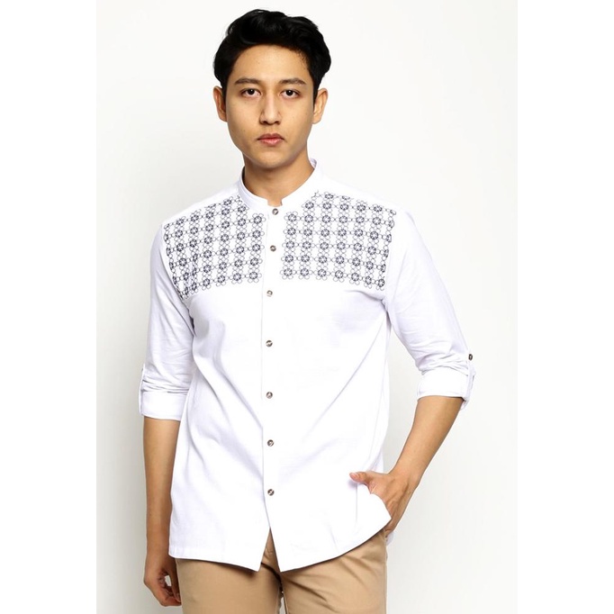 Discount KENT&CREW KEMEJA KOKO PUTIH PRIA LENGAN PANJANG - C-YEEA01-N1 /BAJU KOKO PRIA/BAJU KOKO DEW