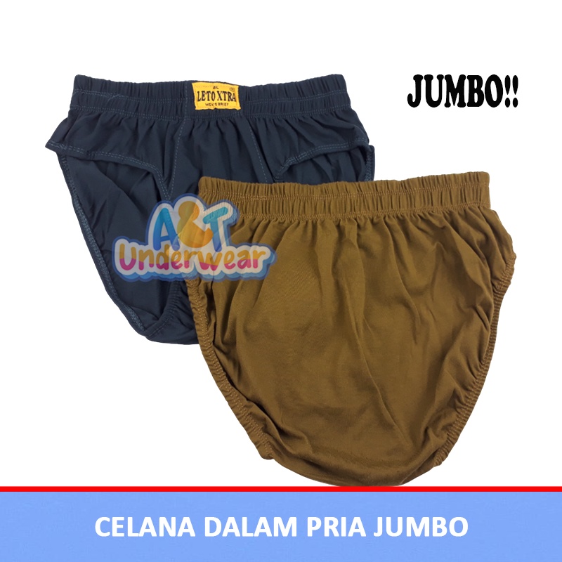 AT384- 3 PCS LX Celana Dalam Pria Jumbo/CD Polos Pria/CD Pria Jumbo Dewasa