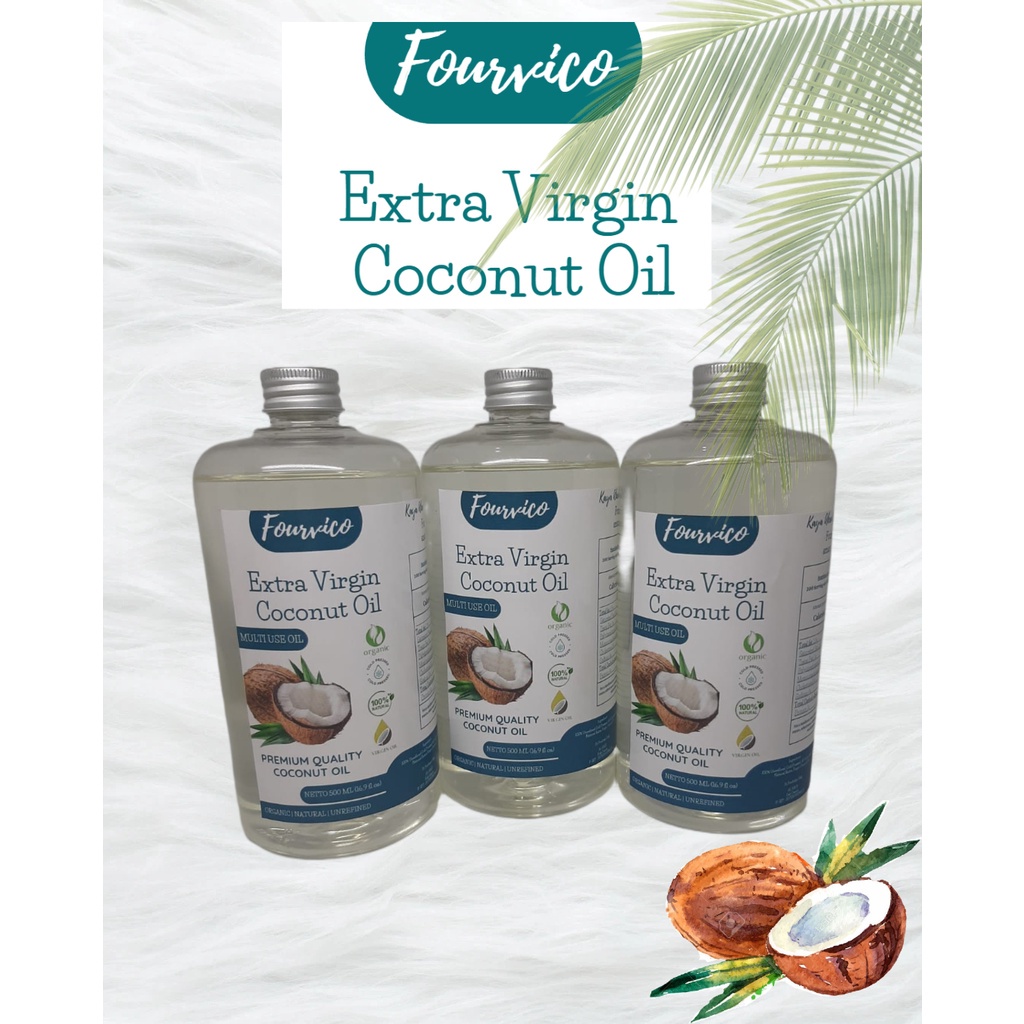 

VCO VIRGIN COCONUT OIL 500ml minyak kelapa Virgin Coconut Oil FOURVICO