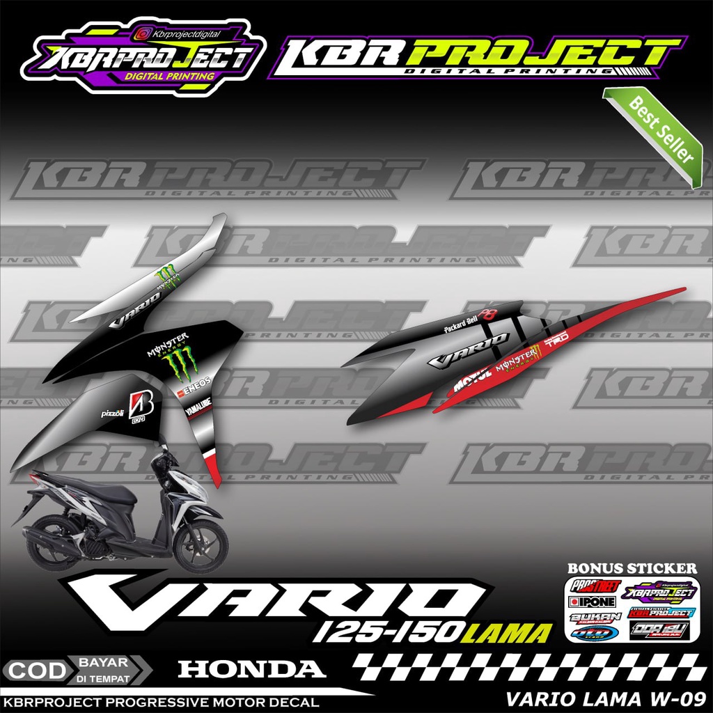 VARIO 125-150 LAMA STIKER SRTIPING MOTOR KEREN STIKER LIS VARIASI STIKER MOTOR HONDA DESAIN RACING W