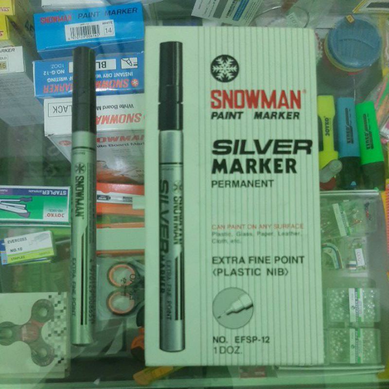 

spidol silver kecil (spidol snowman paint marker extra fine point)