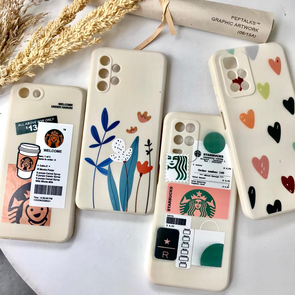 PRINTING LENS PROTECTOR Coffee case pocophone c40 vivo v25e v19 redmi 12c m5 y02