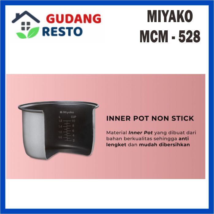 Rice Cooker 1.8 L / Magic com Miyako MCM 528 / MCM-528 / Penanak nasi