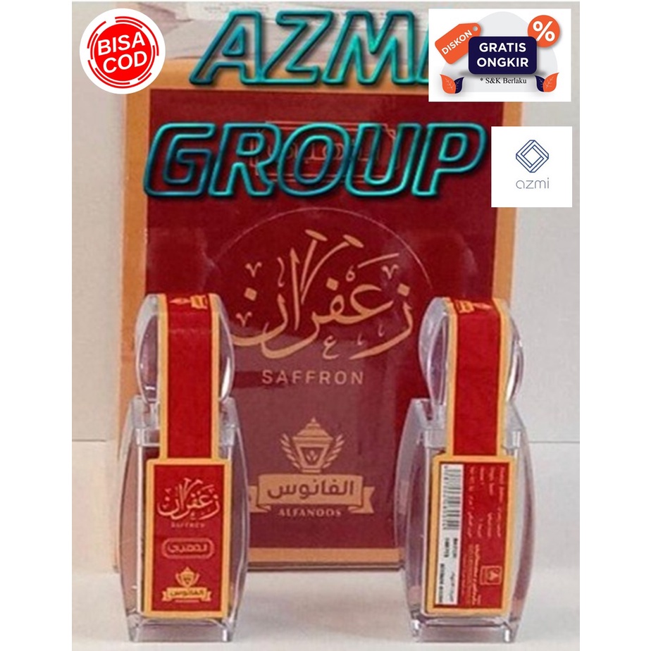 Promo 2gr Saffron Grade 1 Alfanoos Spanyol kemasan ASLI (Za'faran/Japaron/za'faron/safron)