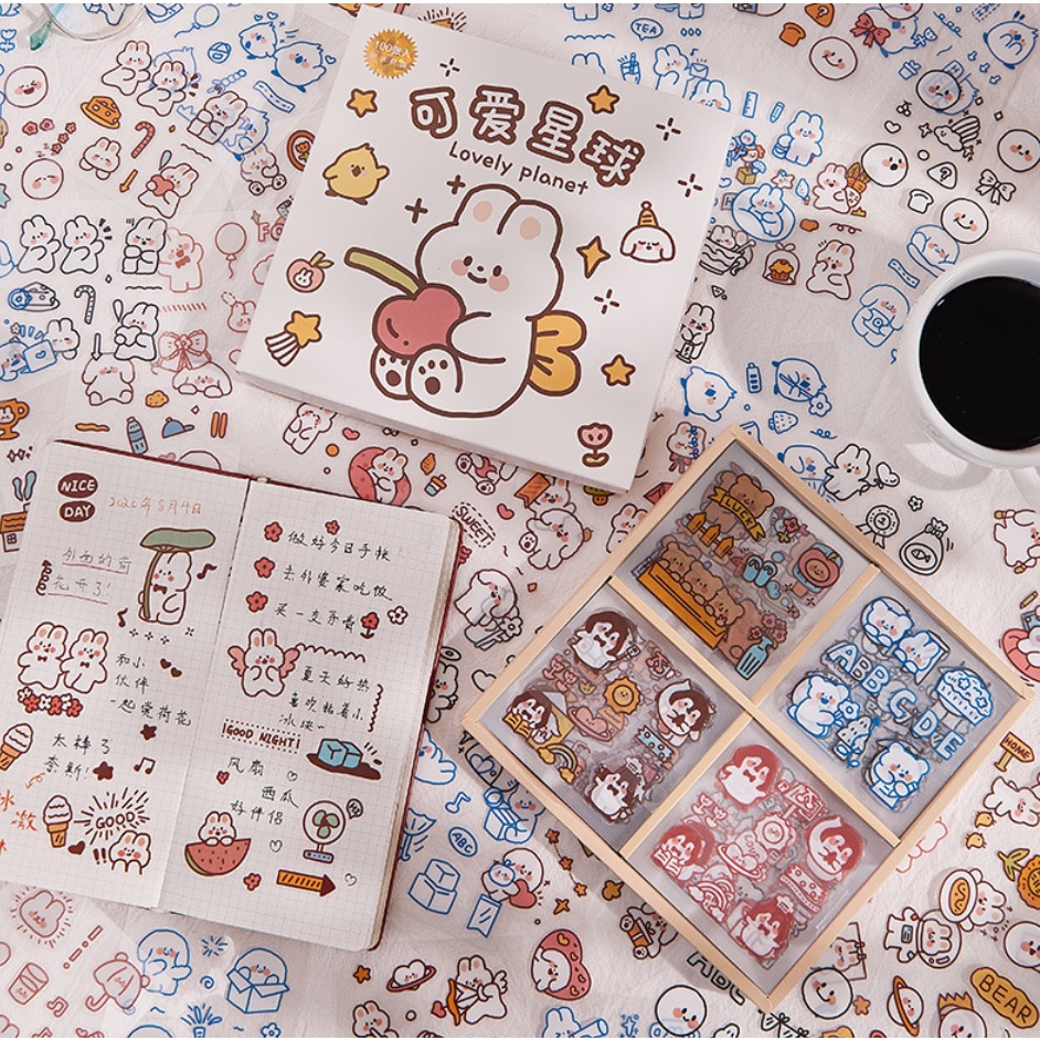 

100lembar Stiker Momo 2D