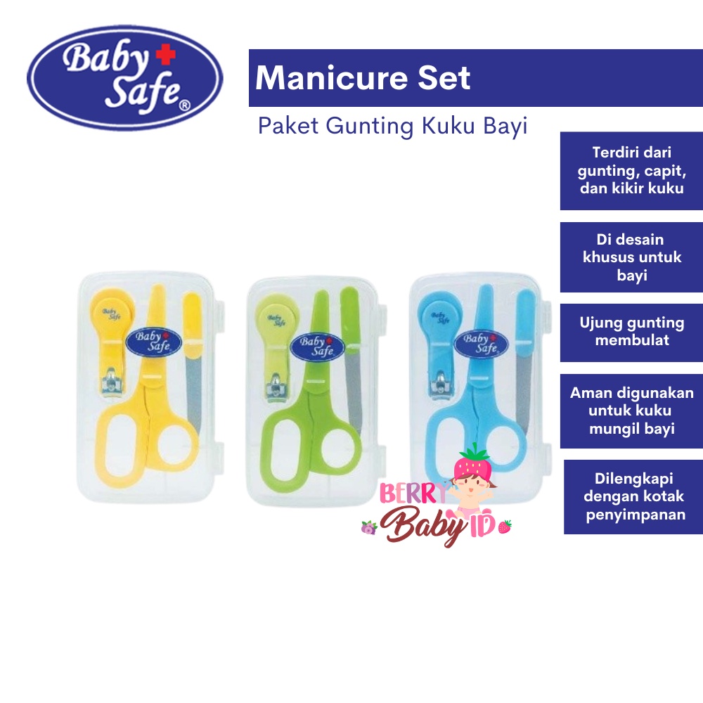 Baby Safe Manicure Set Nail Clipper Paket Gunting Kuku Bayi RKM104 Berry Mart