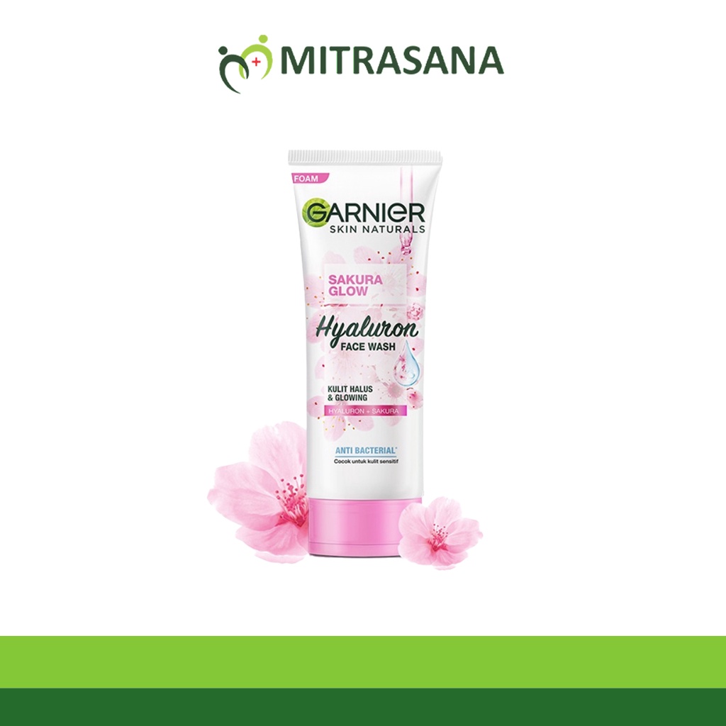 Garnier Sakura Glow Hyaluron Face Wash Pembersih Wajah 100ml