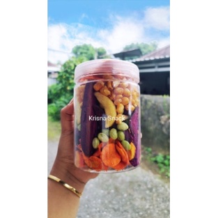 

New KERIPIK SAYUR MIX TOPLES 800 ML(wortel,buncis,edamame (kedelai jepang),white talas,purple potatoes,honey potatoes,kentang)