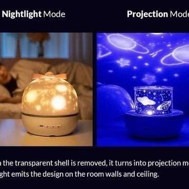 Lampu Tidur Anak Lampu Proyektor ZP23 Bulan Bintang Night Light Hewan