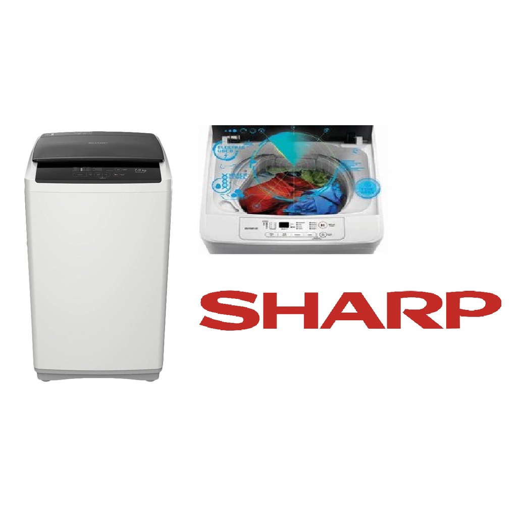 SHARP mesin cuci ES-G876P-GY [7 KG] Hitam FREE ONGKIR (JABODETABEK) Tidak ada penilaian