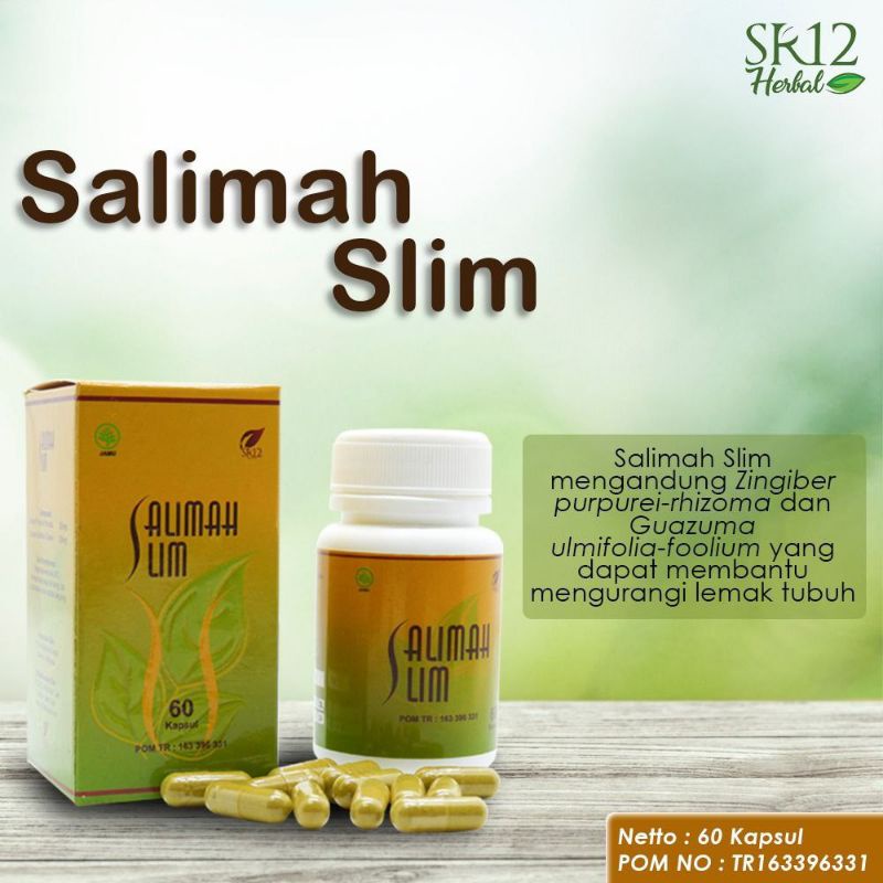 [ORIGINAL] Salimah Slim SR12 pelangsing BPOM || Herbal SR12 || Solusi Perut Buncit Berlemak || Solus