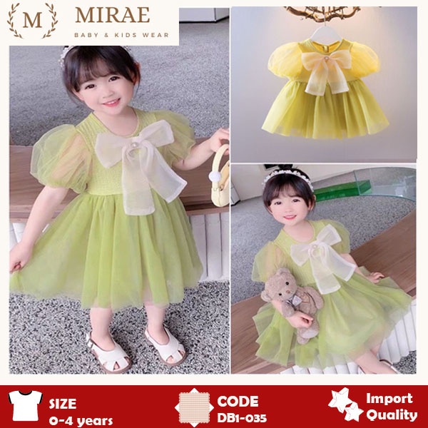 Baju dress anak dan bayi perempuan import fashion korea style cocok untuk lebaran idul fitri usia 1 