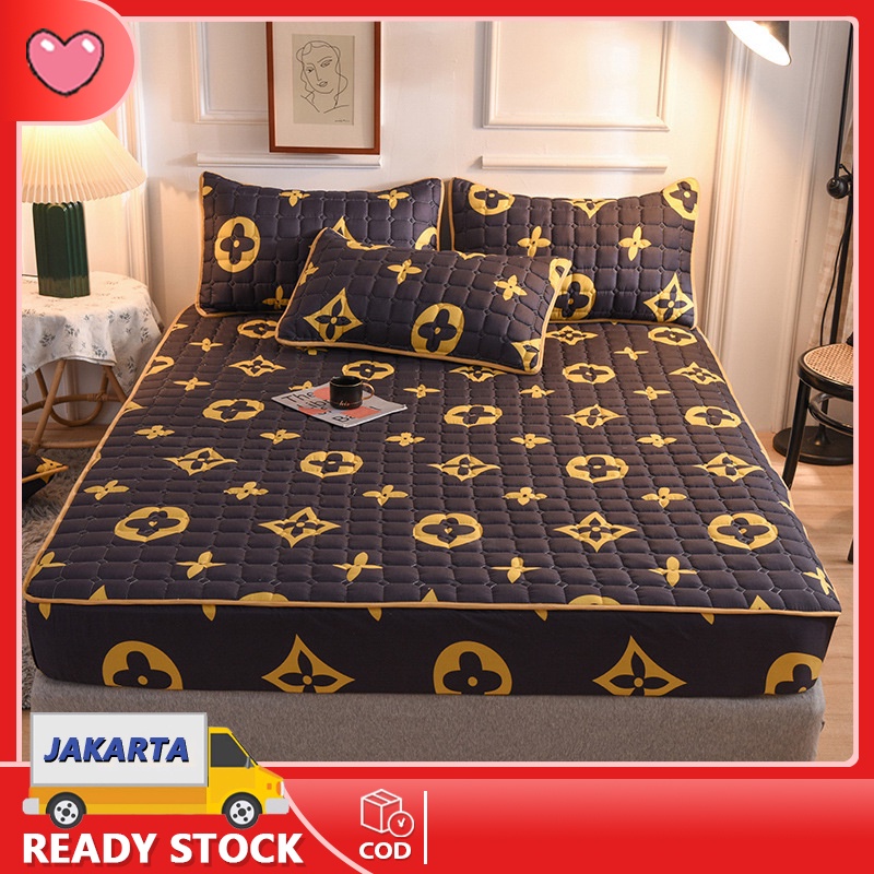 Warna polos Sprei Breathable/ Sprei Protector bermotif / Sprei anti air ukuran  120x200 160x200 180x200