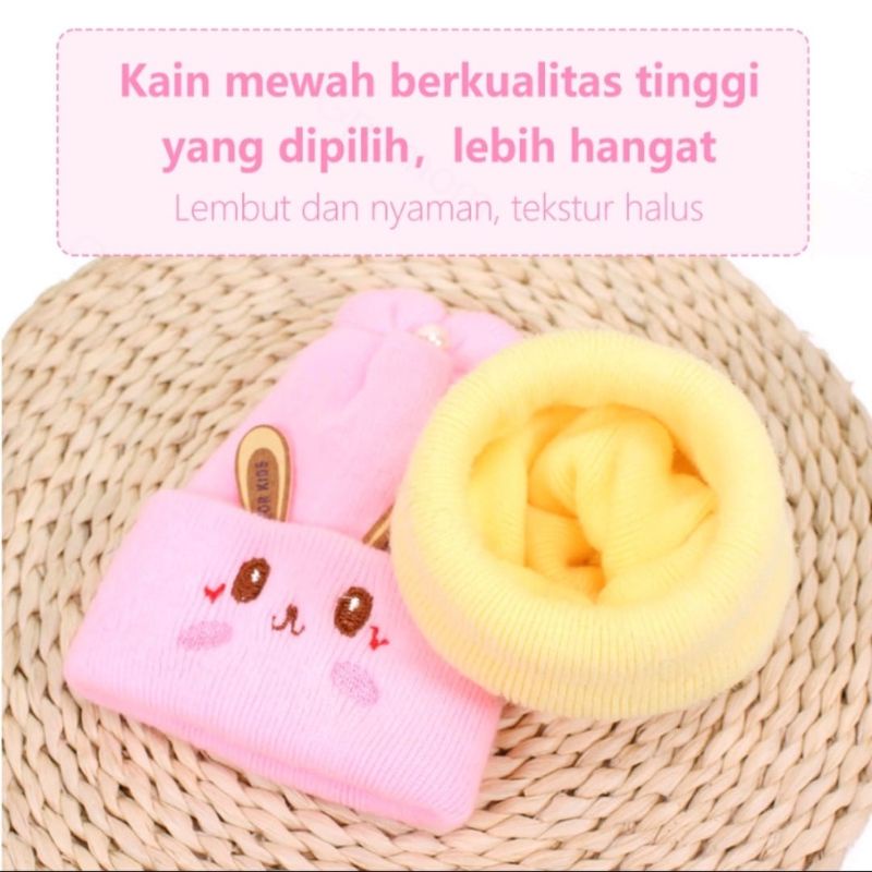 kupluk bayi bahan rajut lembut motof kelinci, baby hat topi bayi