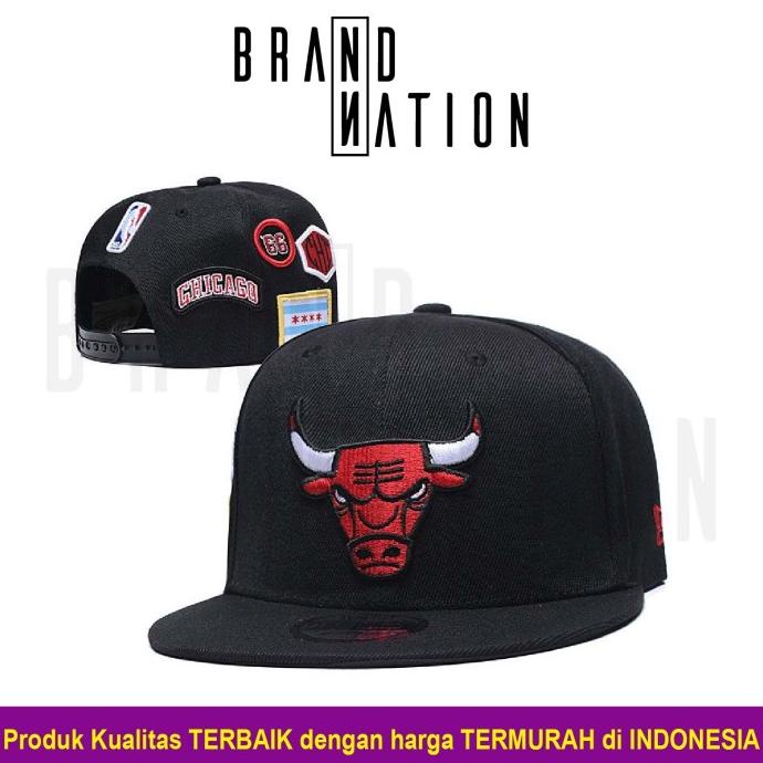 Topi SNAPBACK Chicago Bulls Black PATCH NBA Basketball Snapback
