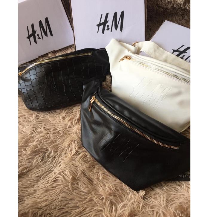 RECOMENDED TAS WAISTBAG KULIT DAN CROCO PREMIUM H&M IMPORT FREE BOX FREE DUSTBAG