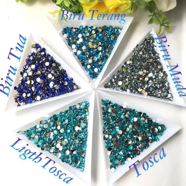 Rhinestone 3mm Pack JUMBO isi 100.000 pcs Bahan Craft  Henna Nailart Tasbih digital Sawrovski