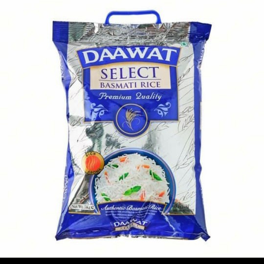 

DAAWAT PREMIUM SELECT RICE BASMATI 5 KG PACKING ORI / DAAWAT SELECT