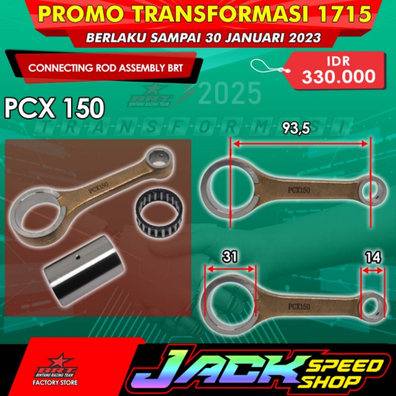 STANG SEHER BRT VARIO 150 / PCX 150 / ADV 150 / VARIO 125 CONROD CONNECTING ROD BANDUL ASKRUK CRANKS
