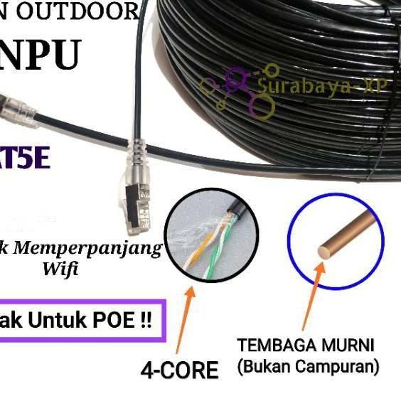 ♠ Kabel LAN 50 Meter STP UTP Outdoor CAT5E Tembaga Murni Merk ANPU ☀