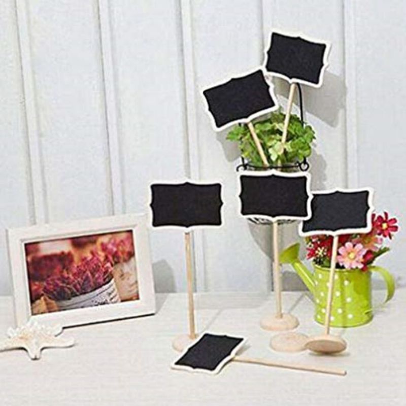 10pcs Mini Chalkboard Papan Tulis Mini Black board Mini Stand Board