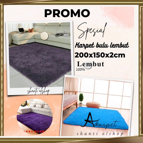karpet bulu 200x150x2cm