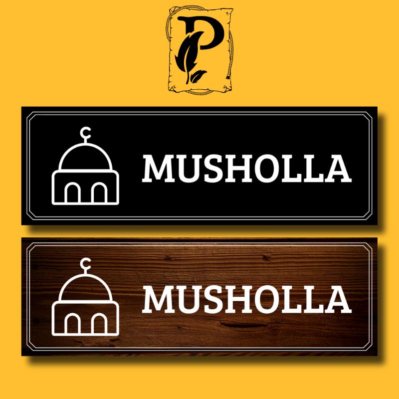 Papan Tanda Musholla, Wall Decor, Hiasan Dinding, Sign in