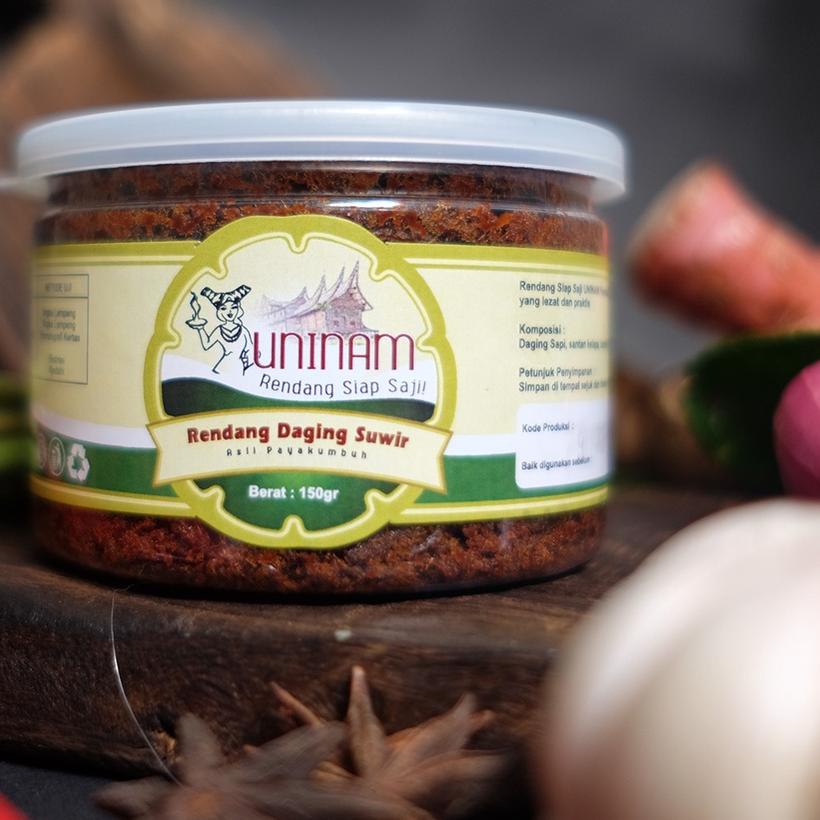 

✺ UniNam Rendang Daging Suwir 150gr / Rendang Sapi Makanan Kemasan Rendang Makanan Cepat Saji Rendang ◄