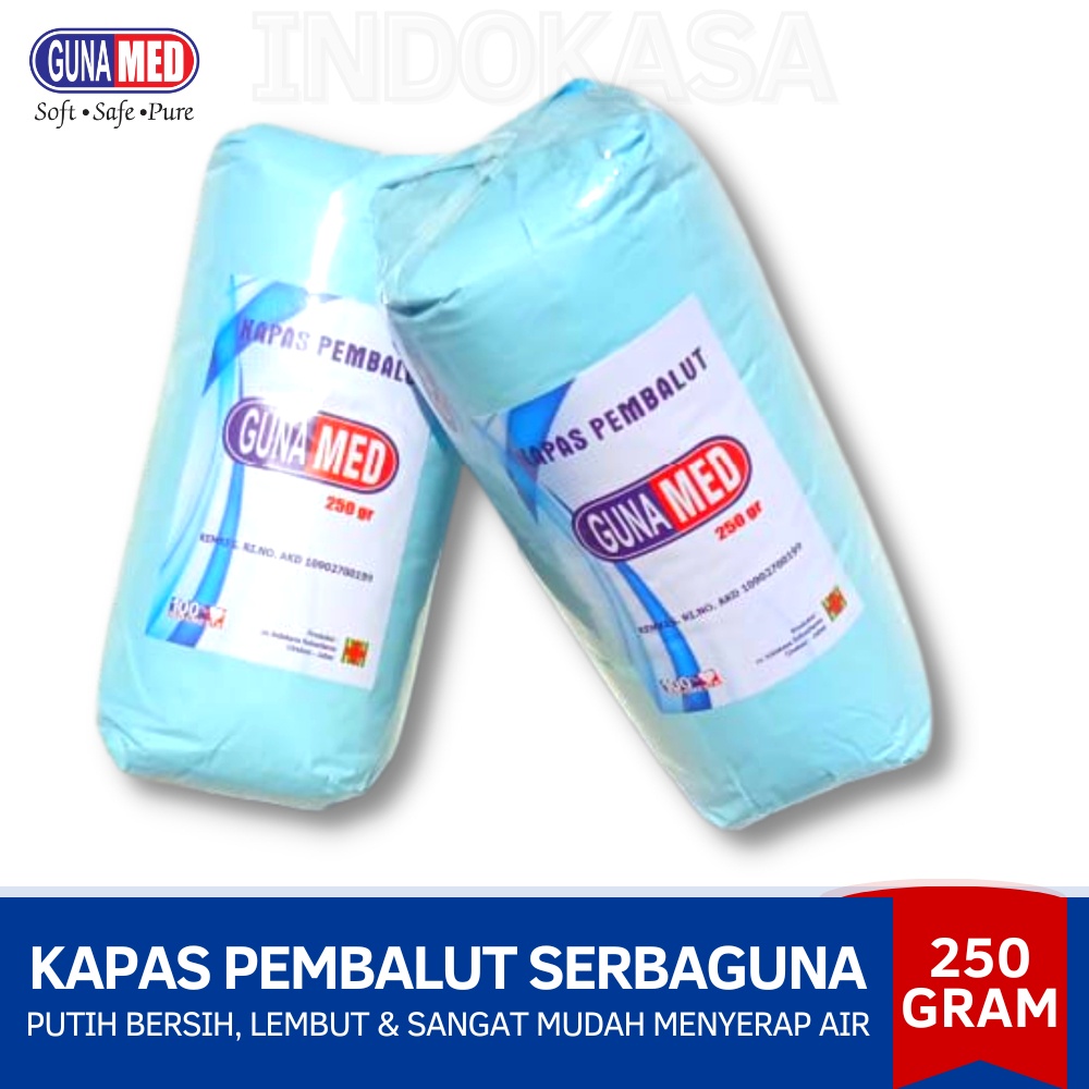 GUNAMED KAPAS MEDIS 250g / KAPAS PEMBALUT GUNAMED / HARGA ROKOMENDED