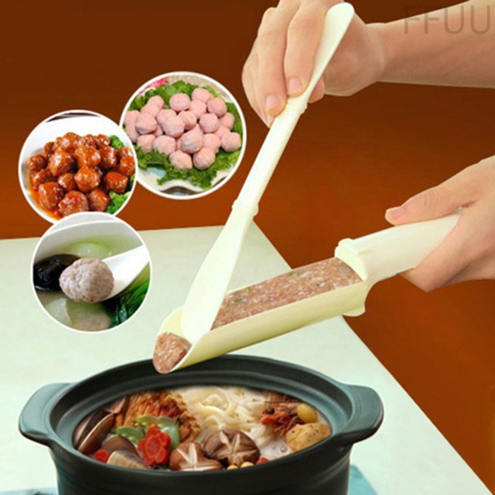 

Terlaris Cutting Ff86 2Pcs Set Diy Convenient Meatball Maker Plastic Fish Meat Stuffing