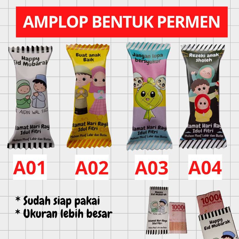 

Amplop Lebaran Unik bentuk Permen isi 10 ( Ready Stok )