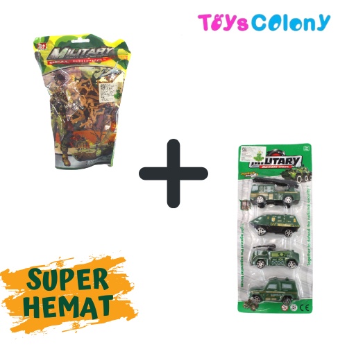 TENTARA MINI MAINAN &amp; TANK TENTARA ISI 4 PCS (PAKET HEMAT ISI 2 ITEM)