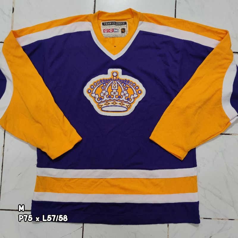 JERSEY HOCKEY CCM LA KINGS VIOLET YELLOW ORIGINAL